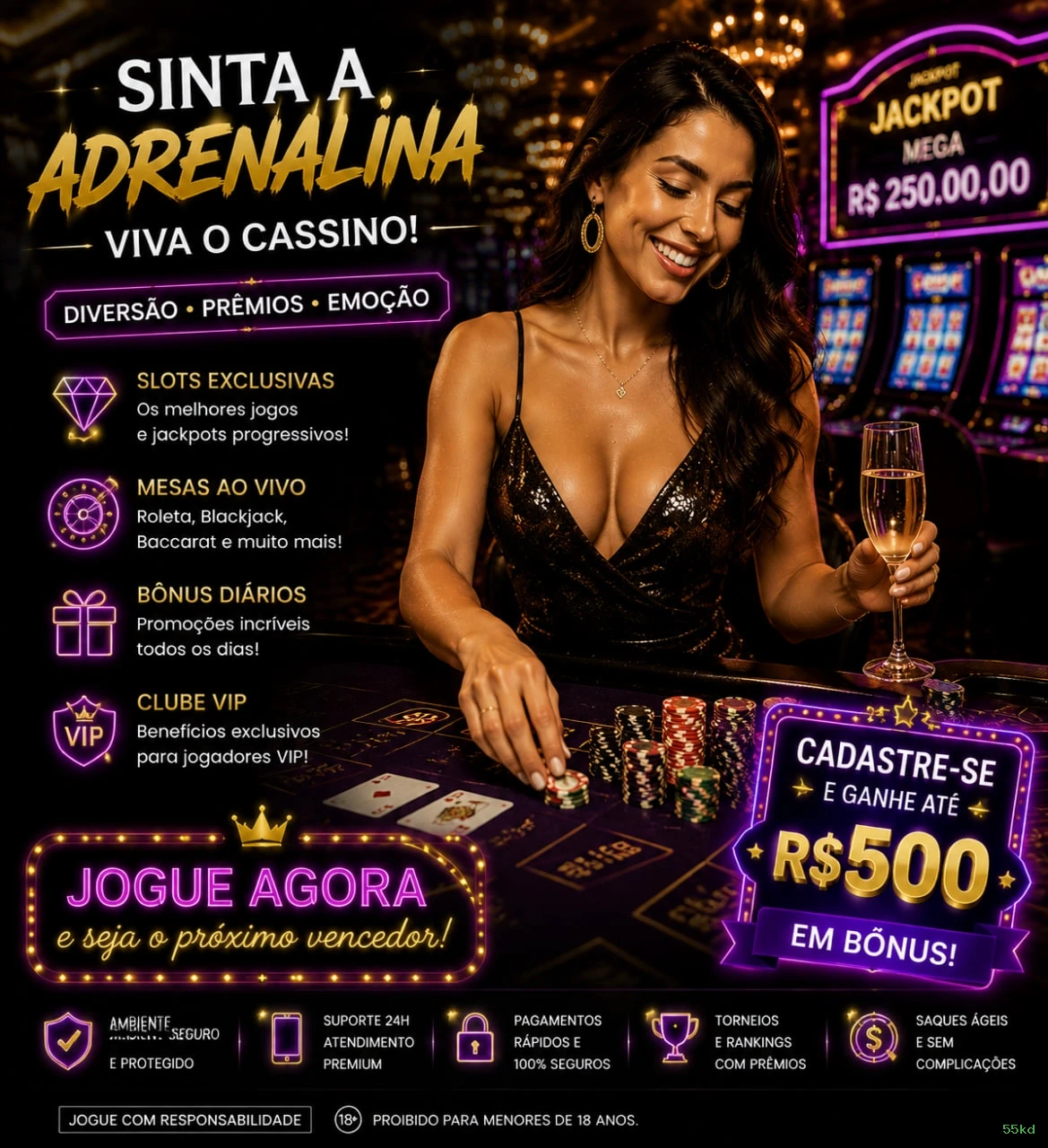 Imagem promocional dos jogos Fortune da 55kd